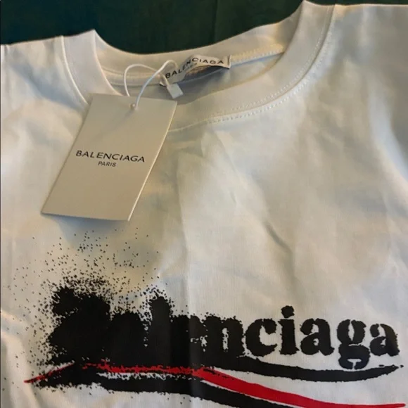 Balenciaga Kids White Graphic Tee - Picture 2 of 6